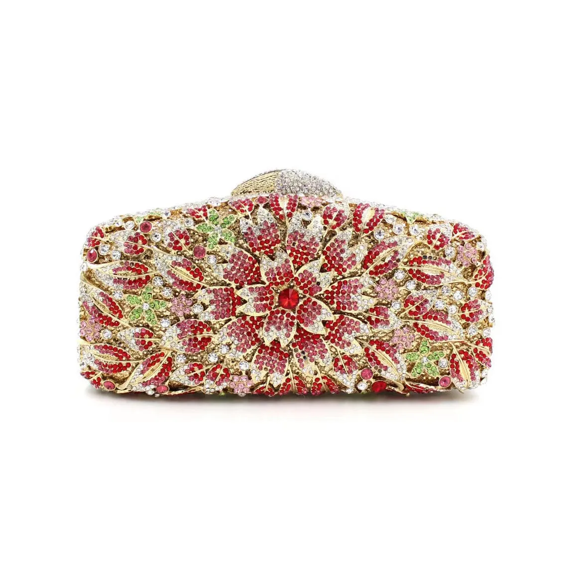 Bridal Inlaid Rhinestone Marigold Clutch, Evening Bag -i7bags