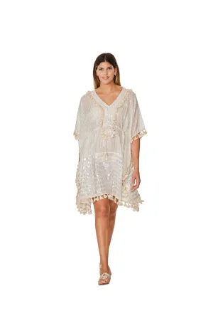 C-1555 Ivory Cotton Kaftan