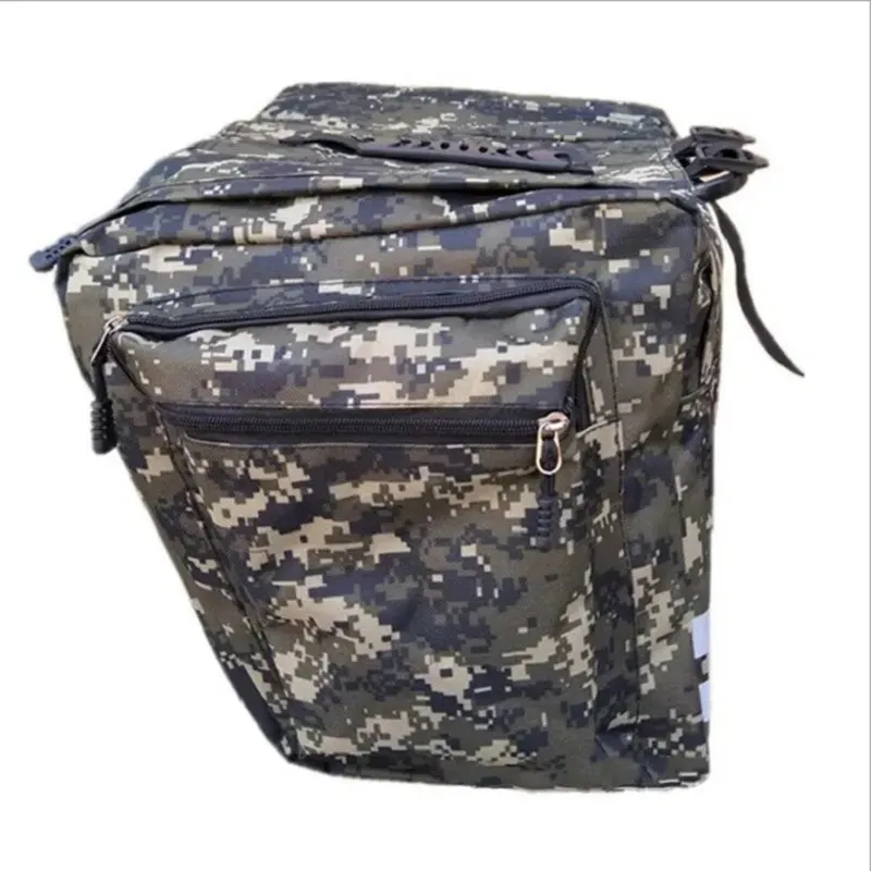 Camo Bike Big Double Pack Mountain Bike Bag Back Pack Bicycle Shelf Bag Camo Double Pack Riding Equipment