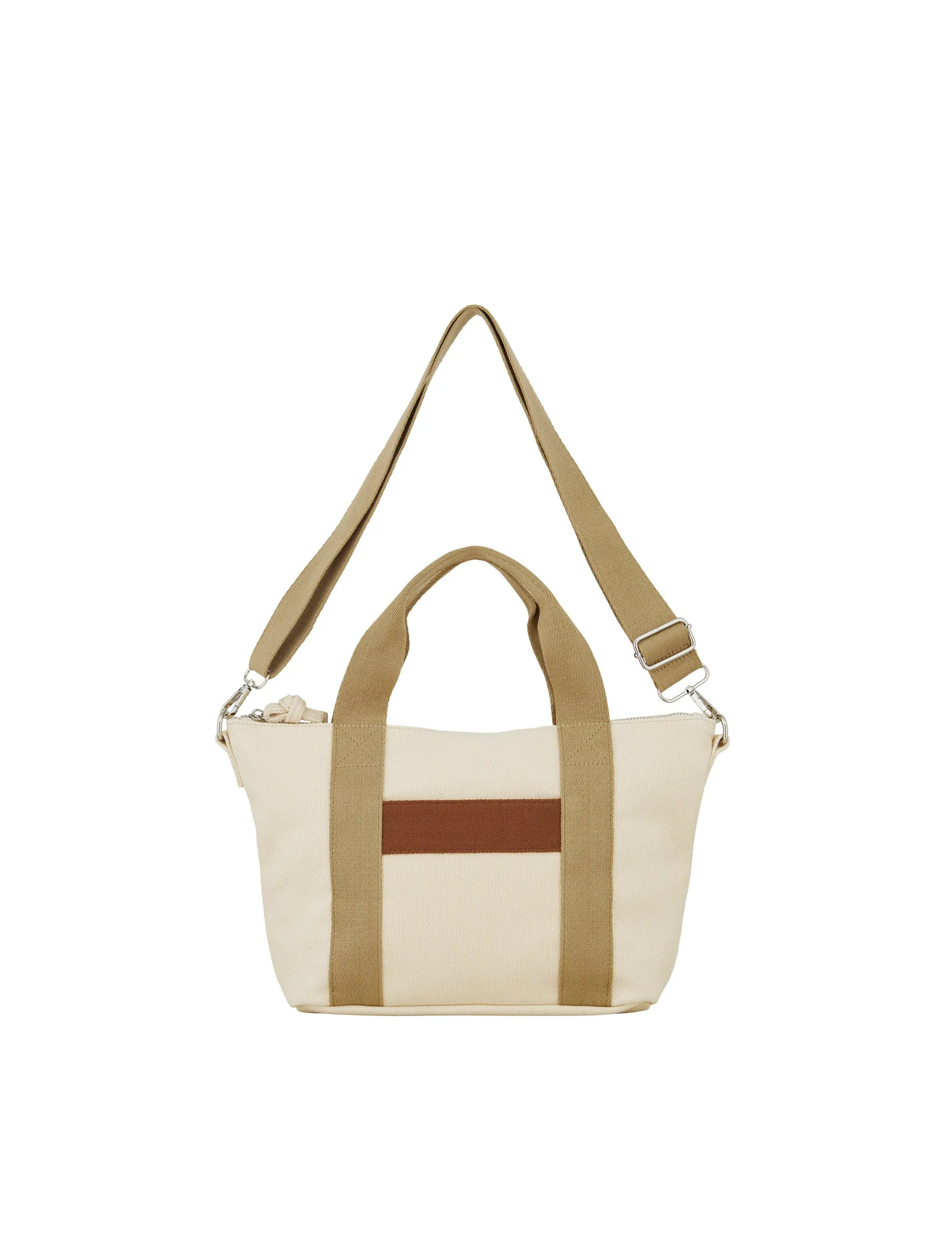 Canvas Berta Small Bag - Birch White