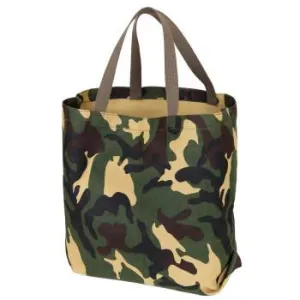 Canvas Camo And Solid Tote Bag