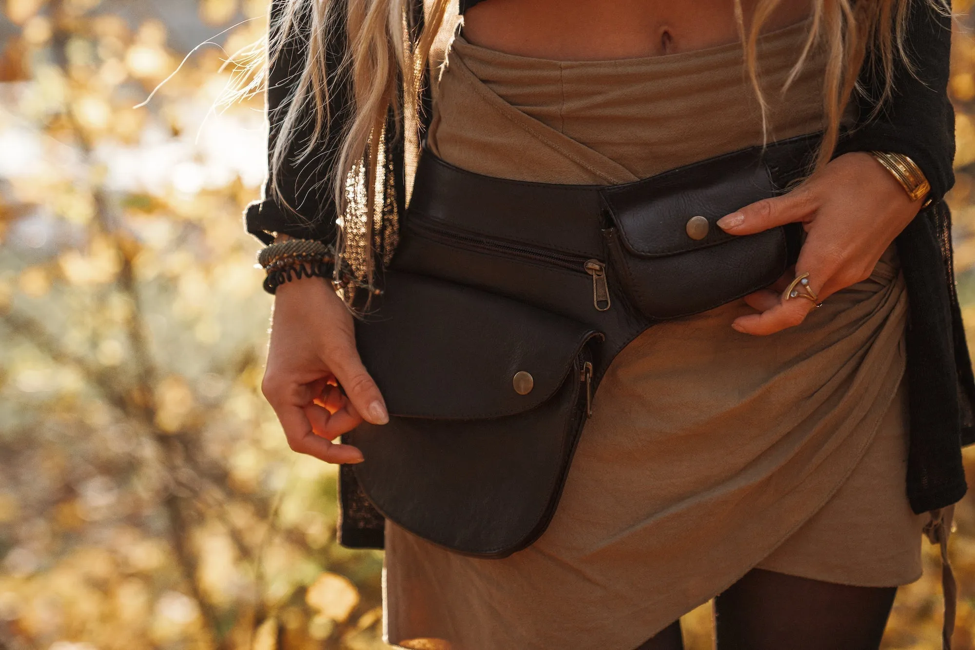 Canvas Hip Bag - Black