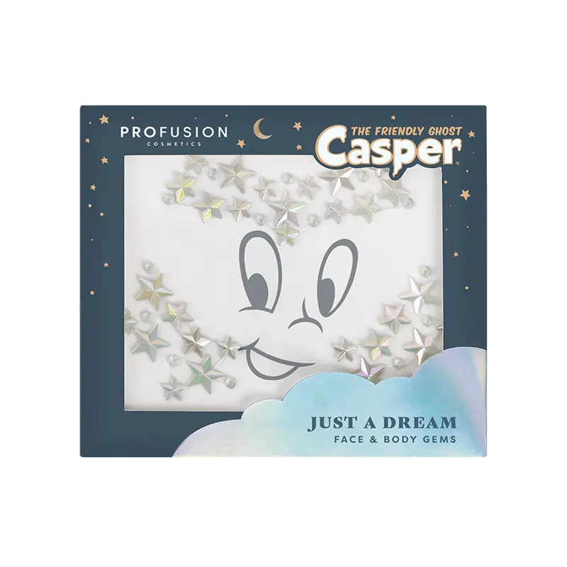 Casper the Friendly Ghost |  Cosmetic Bag & Glow in the Dark Face Gems