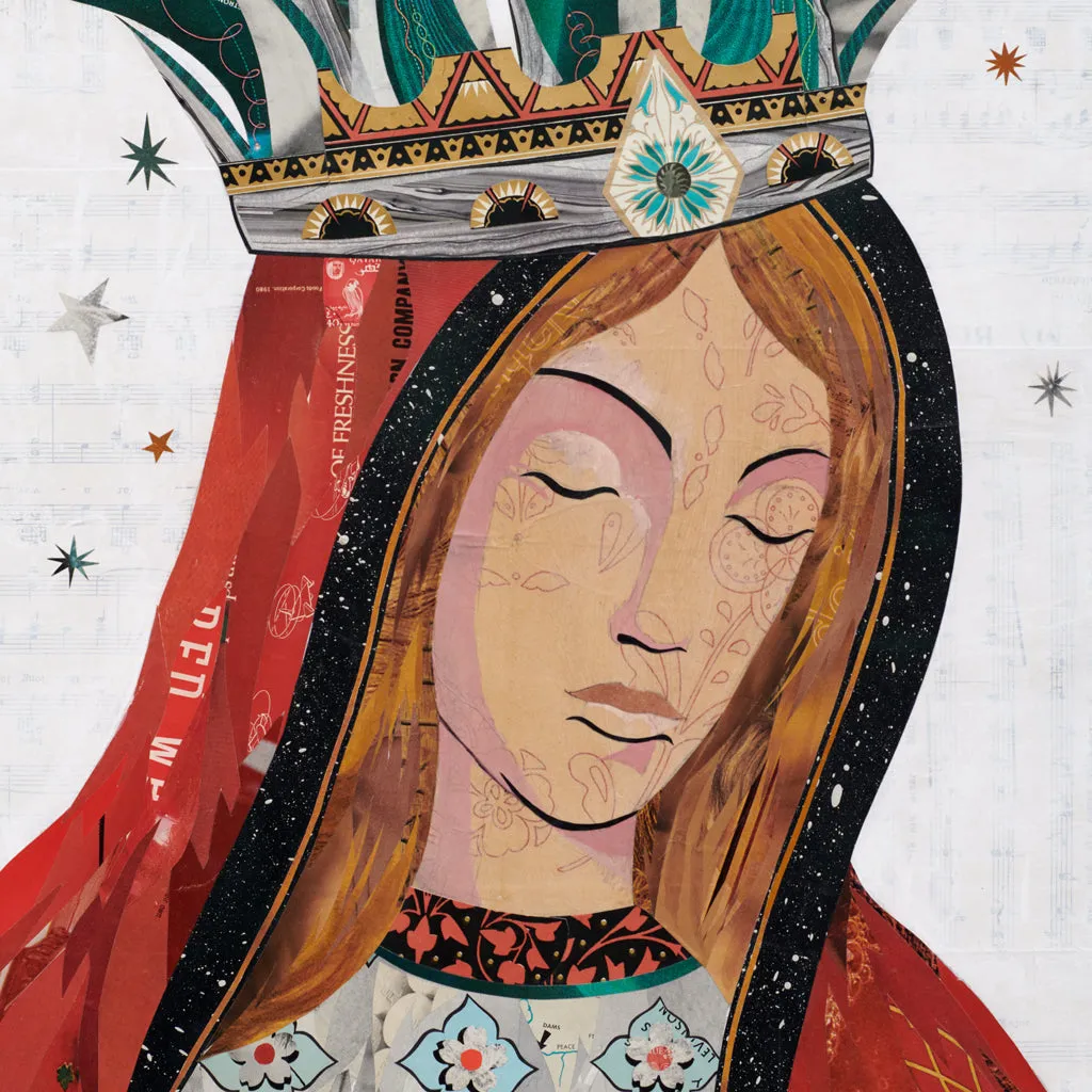 CELESTIAL QUEEN (PAPRIKA) original paper collage