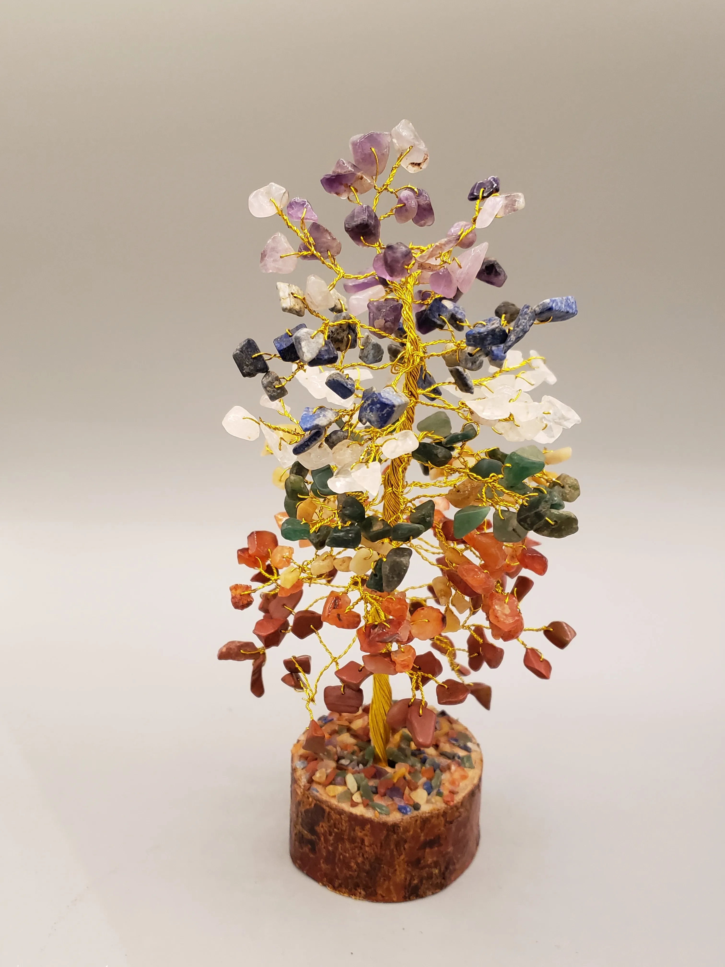 CHAKRA GEMSTONE TREE - WOOD BASE