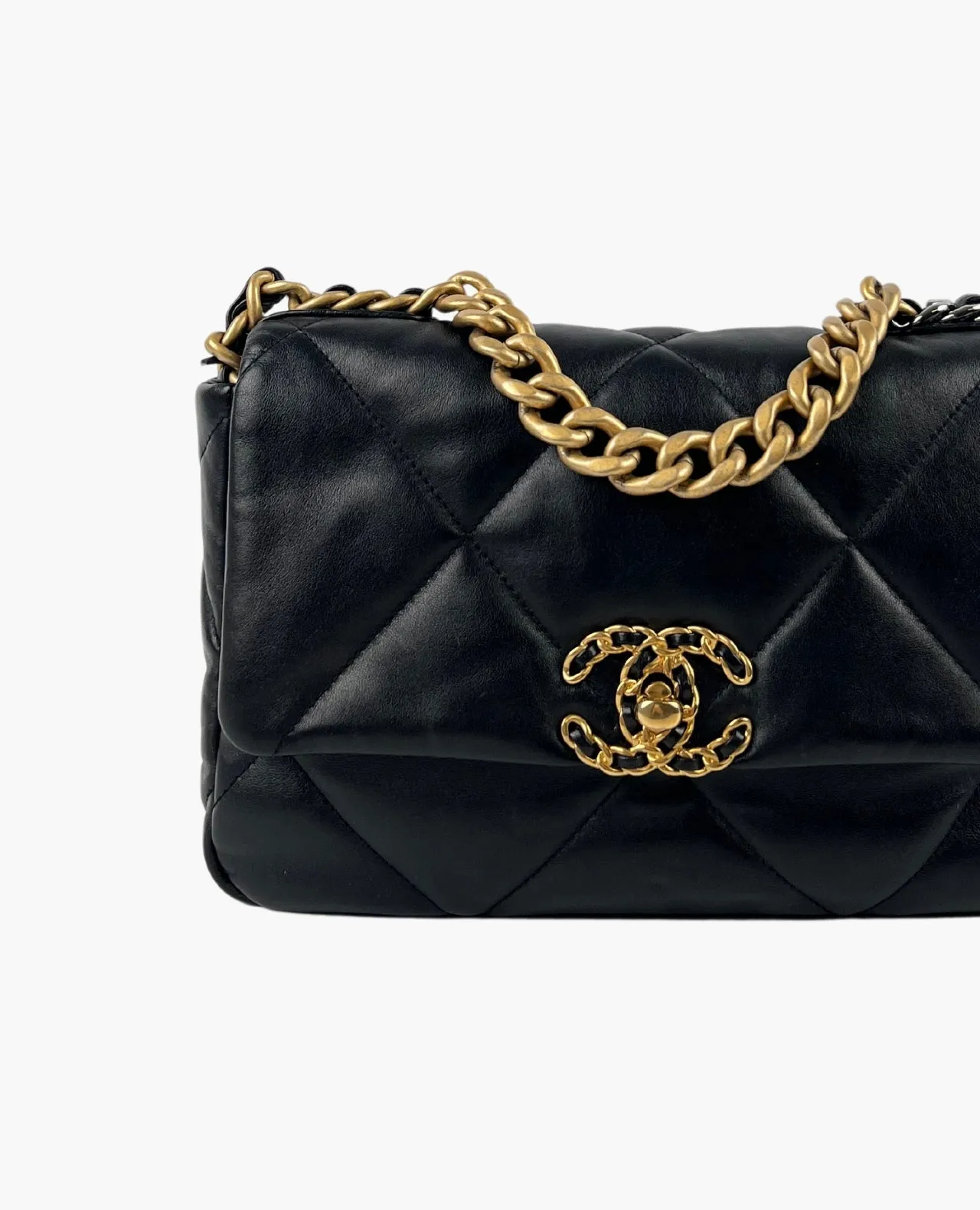 Chanel 19 Small Black Lambskin