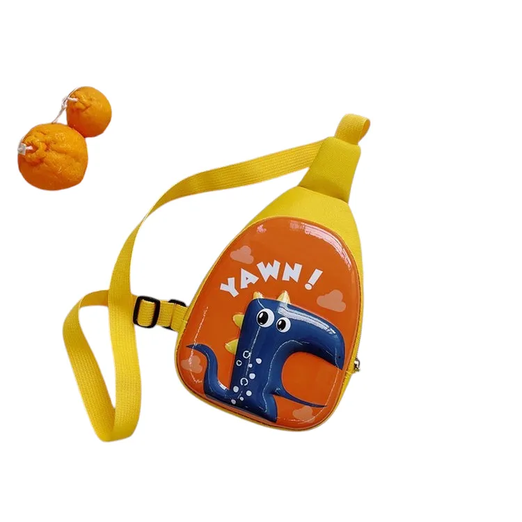 Children's Cute Cartoon Hard Shell Chest Bag - Adorable Dinosaur Design | Giggly Groves