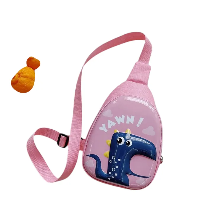 Children's Cute Cartoon Hard Shell Chest Bag - Adorable Dinosaur Design | Giggly Groves