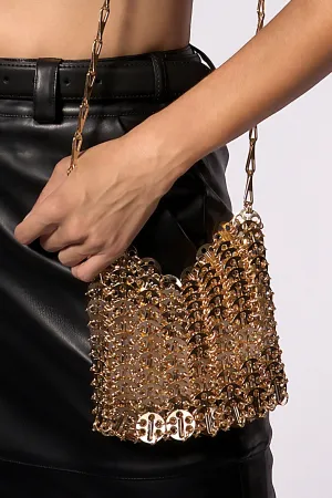 Chrysanthe Sequin Crossbody Chain Bag