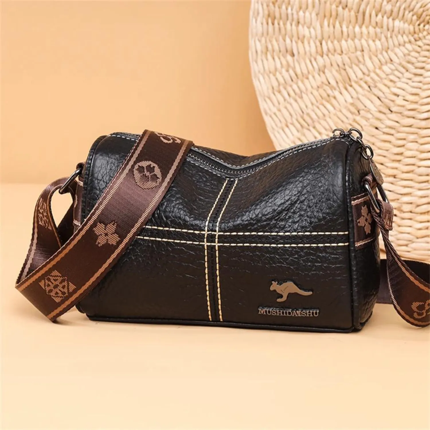 Classic Genuine Leather Crossbody Bag