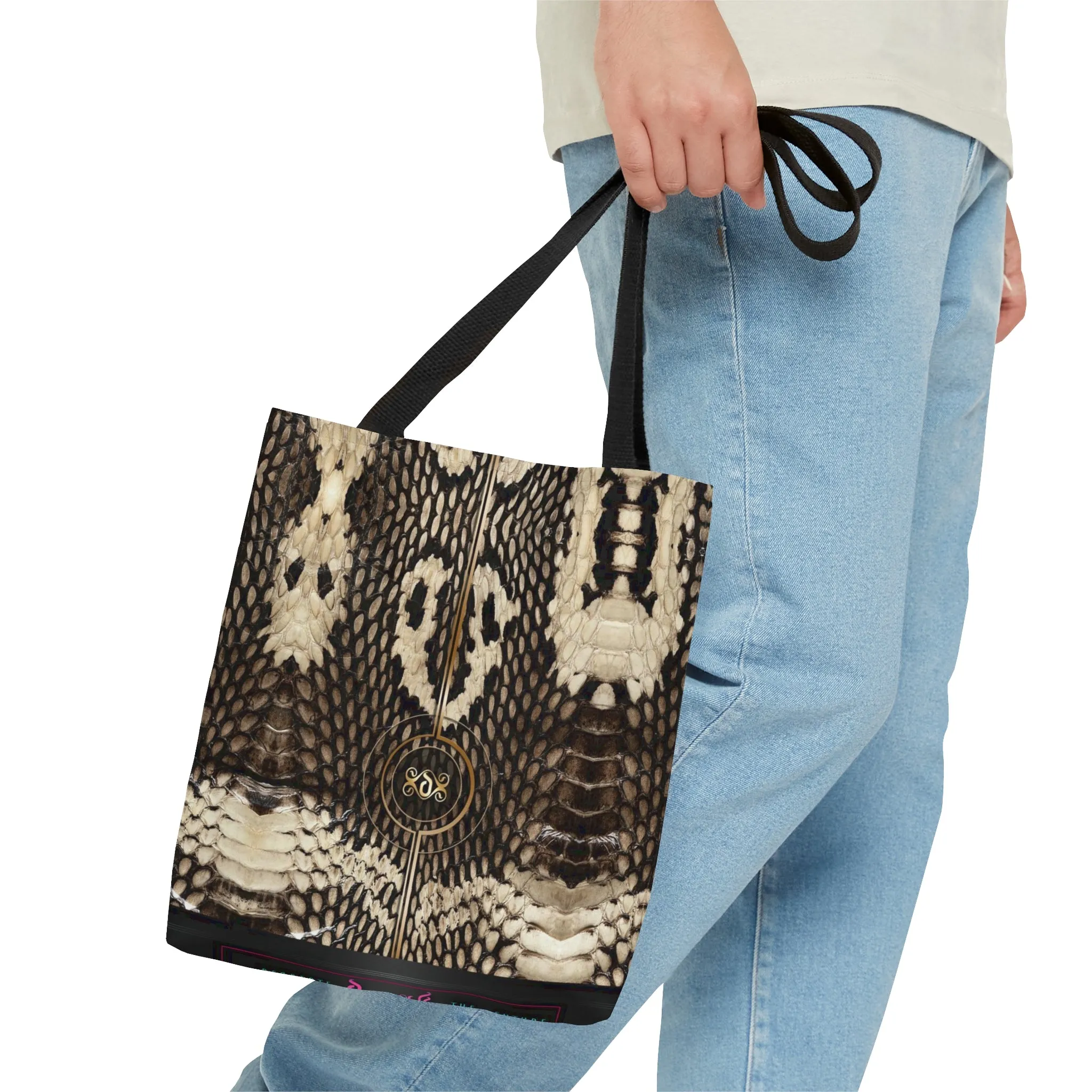 Cobra Print Tote Bag Canvas Handbag Snake Print Bag Cobra Skin Tote Bag in 3 Sizes | 11223