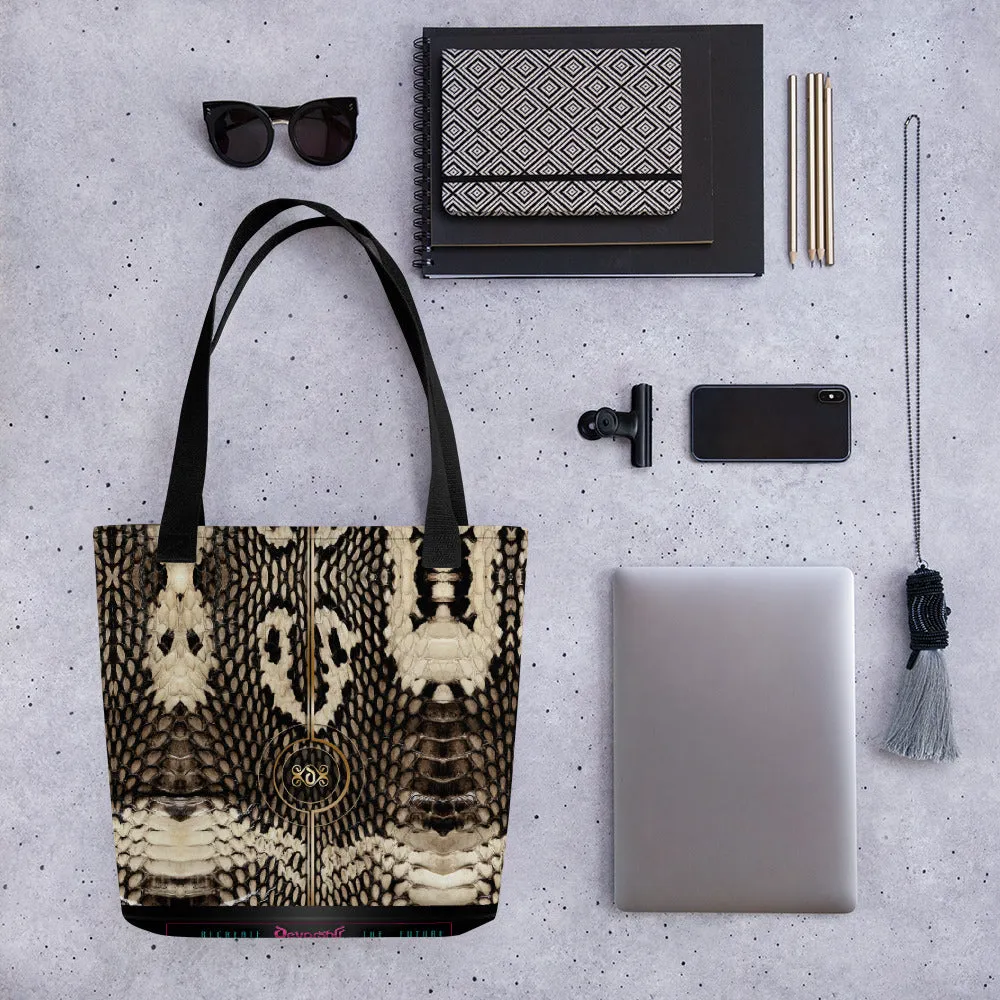 Cobra Print Tote Bag Canvas Handbag Snake Print Bag Cobra Skin Tote Bag in 3 Sizes | 11223