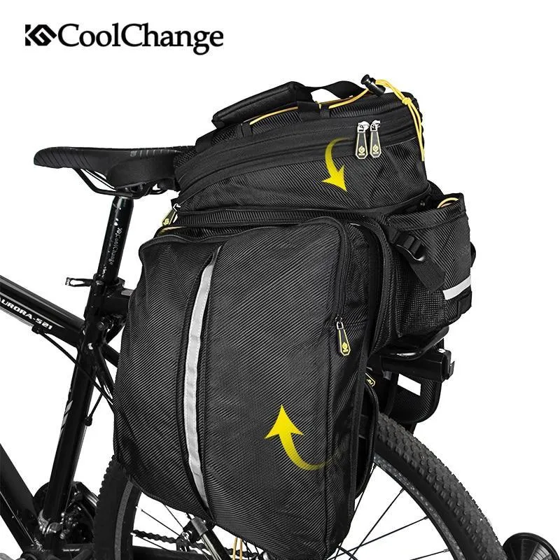 CoolChange Waterproof Cycling Pannier Rear Rack Seat Trunk Backpack