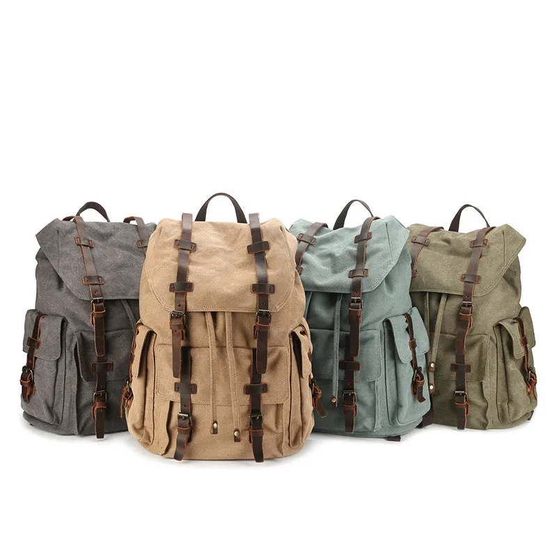 Cotton Canvas Backpack for Outdoor