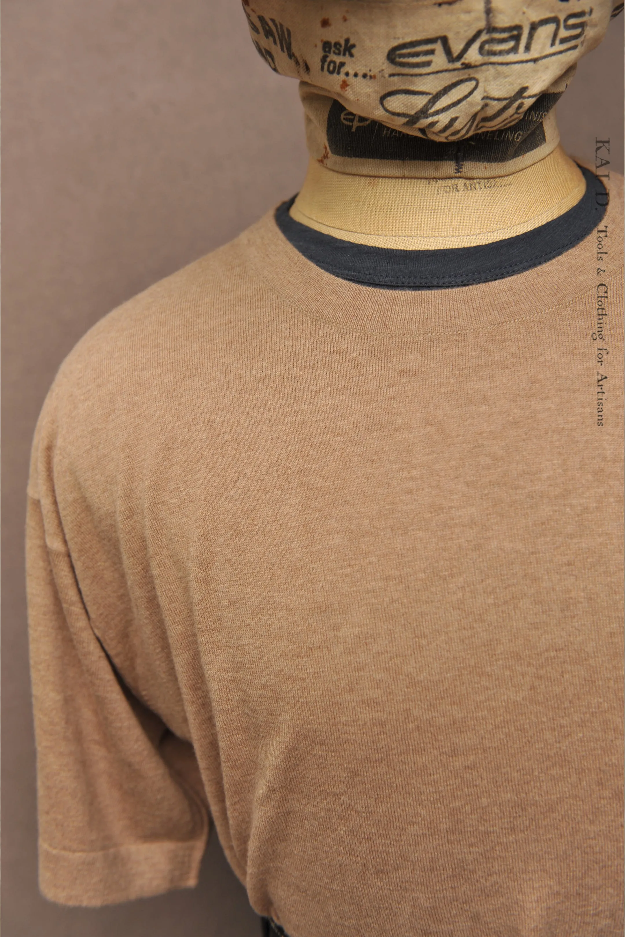 Cotton Cashmere Tee - Camel - M (oversized)