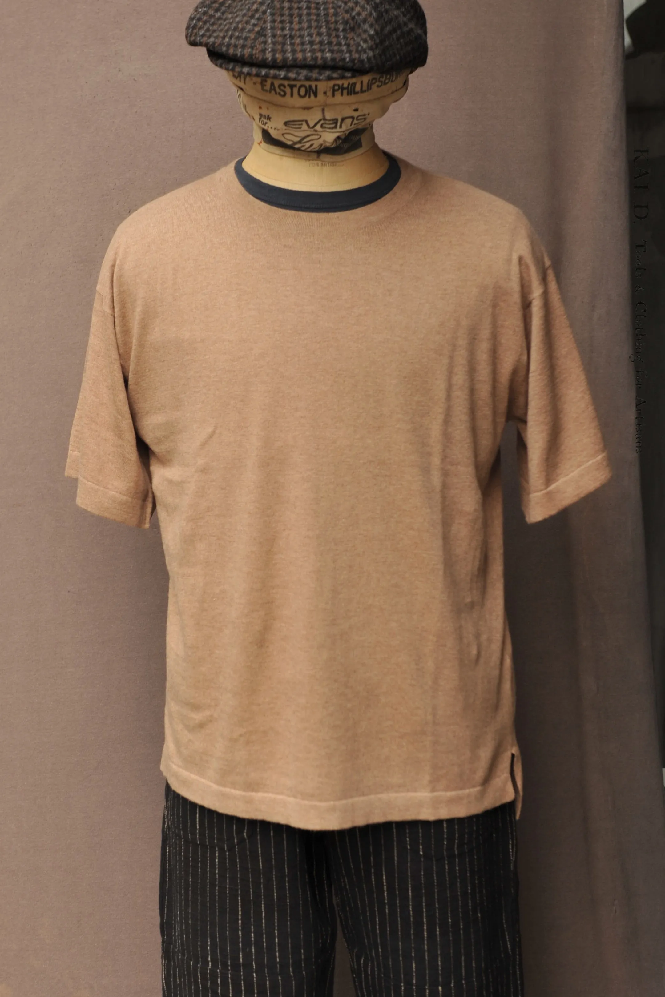 Cotton Cashmere Tee - Camel - M (oversized)