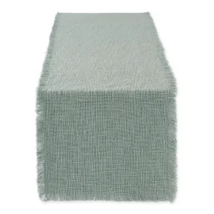 Cotton Runner - Jadeite Basket Fringe Ribbed