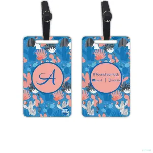 Custom Monogrammed Bag Tags for Travel with Name Set of 2