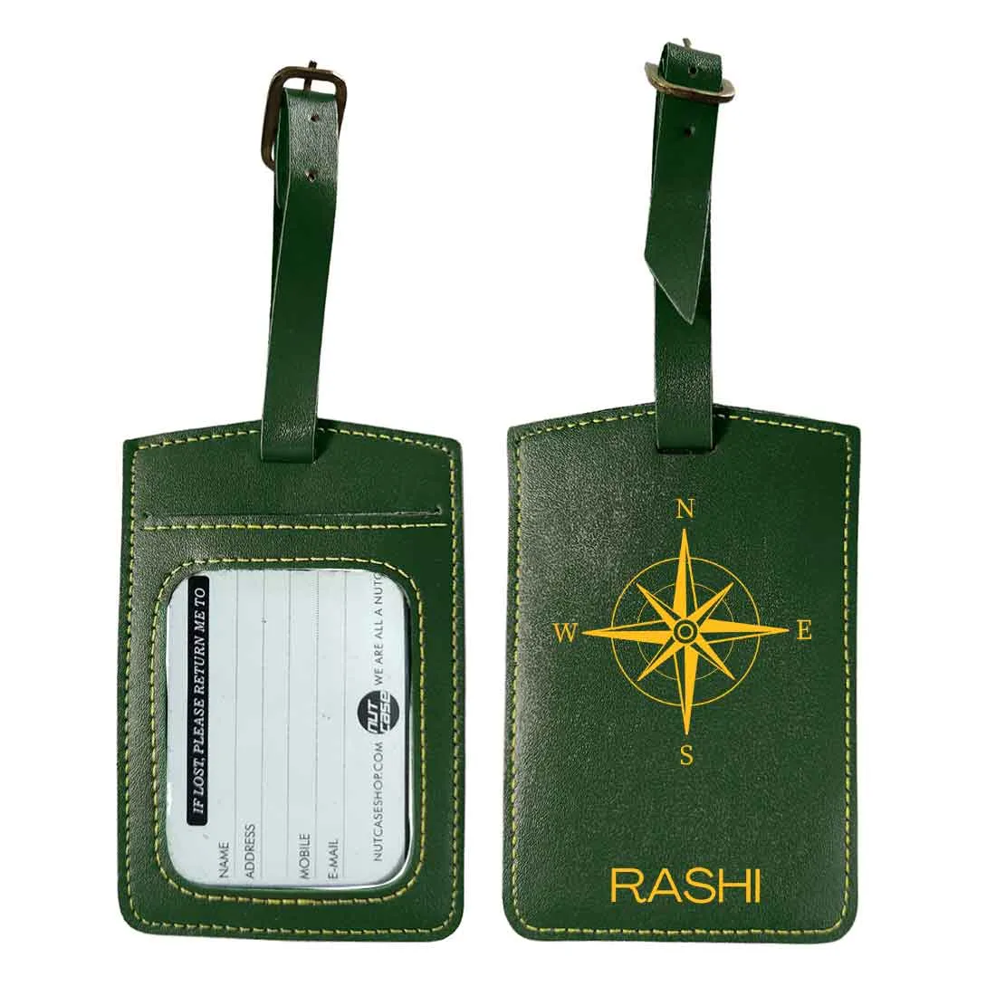 Customized Bag Name Tag Designer PU Leather Luggage Tags