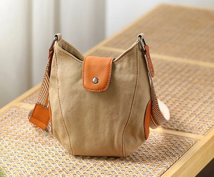 Cute Womens Canvas Crossbody Purse Small Shoulder Bags For Women