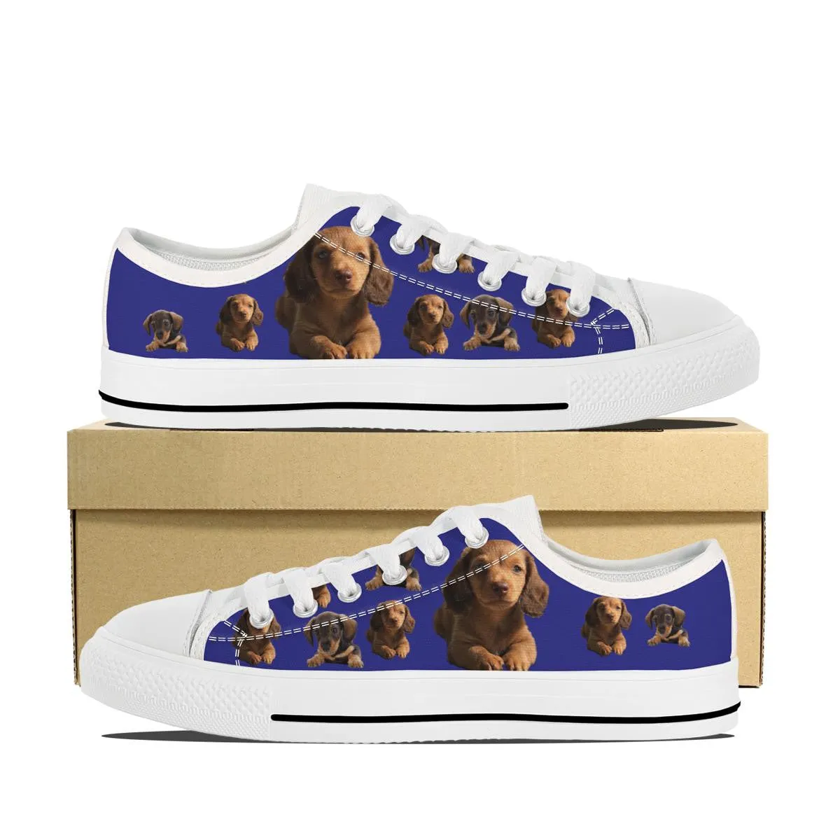 DACHSHUND PUPPY CANVAS SHOES