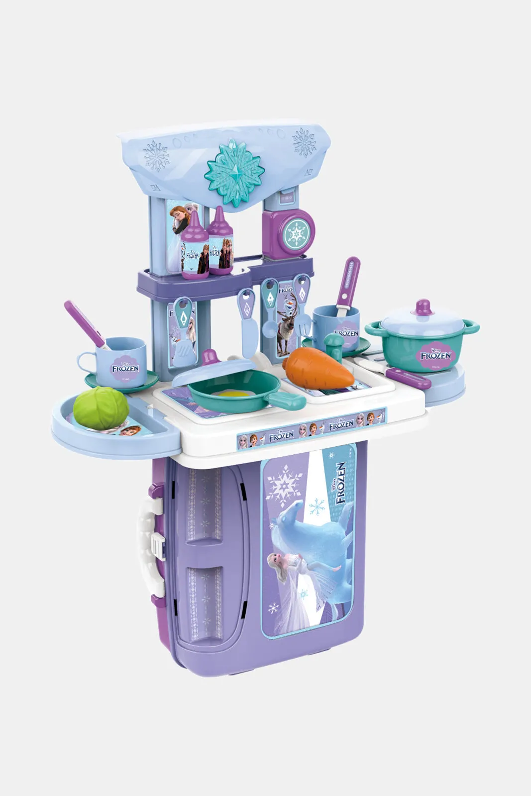 Disney Girls Blue Frozen  Kitchen Play Suitcase (30 Piece)