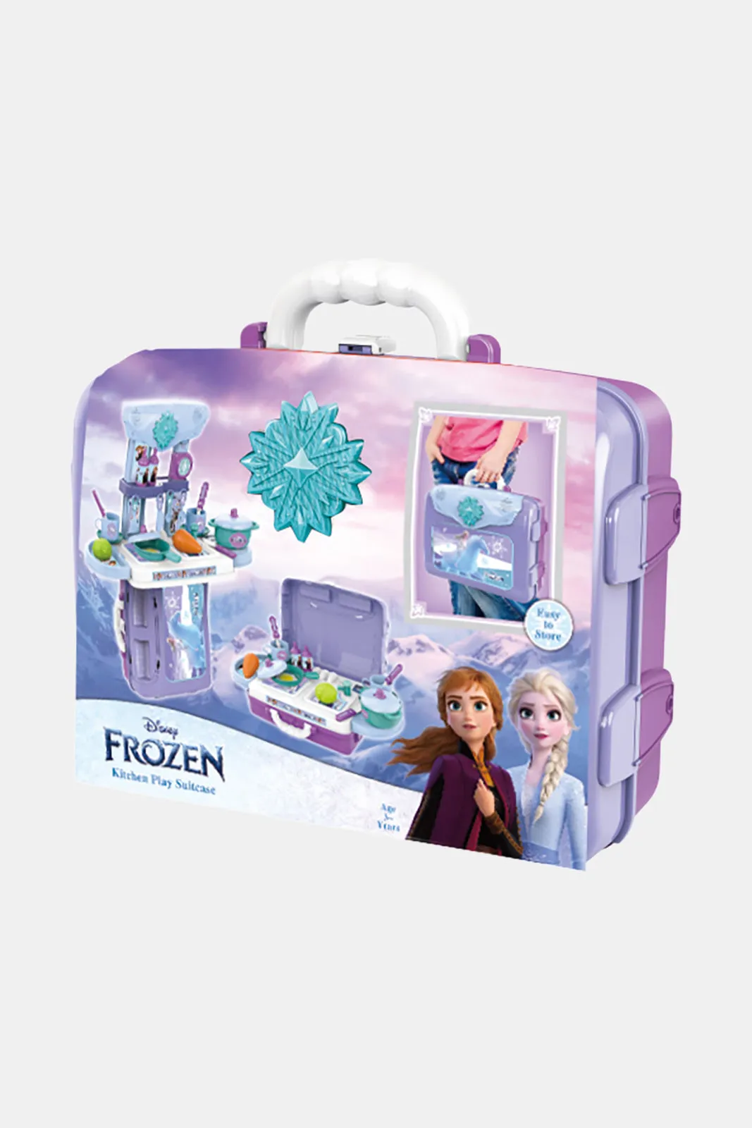 Disney Girls Blue Frozen  Kitchen Play Suitcase (30 Piece)