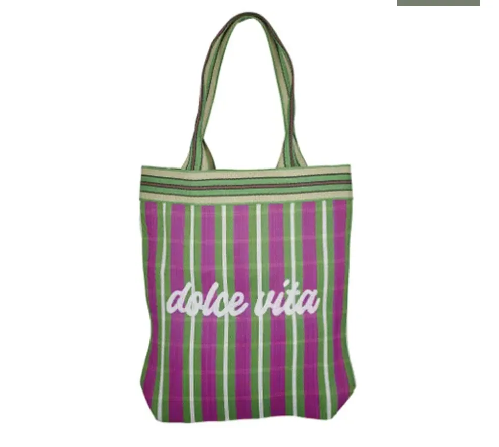 Dolce Vita - Recycled Tote Green/ Purple