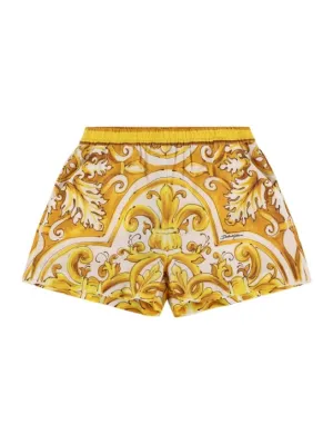 Dolce&amp;Gabbana   Maiolica print cotton shorts 