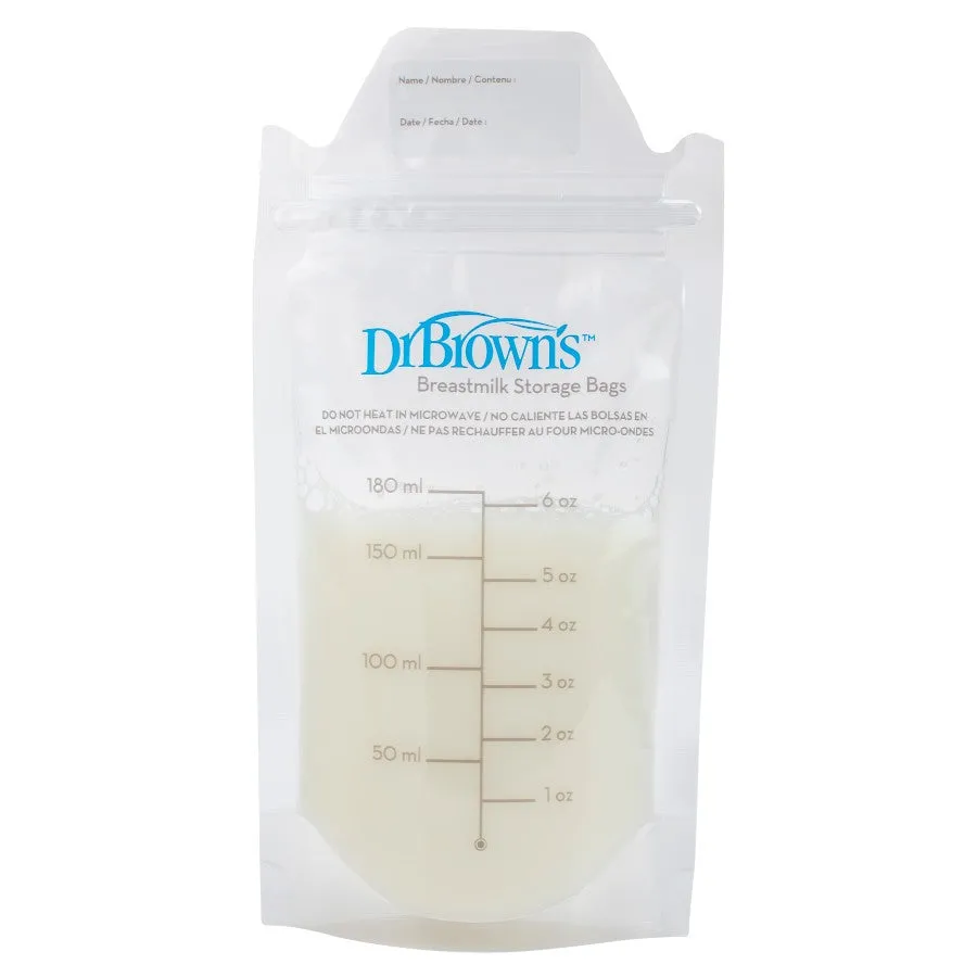 Dr. Browns Breastmilk Storage Bag (6oz / 180ml), 50-Pack