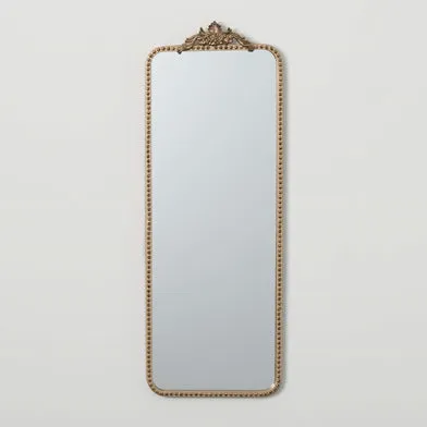 ELONGATED GOLD-TRIMMED MIRROR