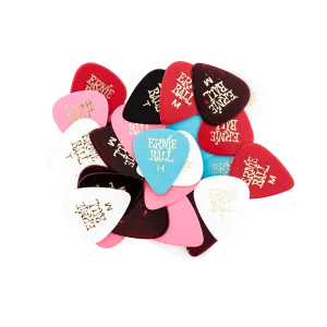 Ernie Ball Mixed Thickness & Assorted Color Cellulose Picks Bag Of 144