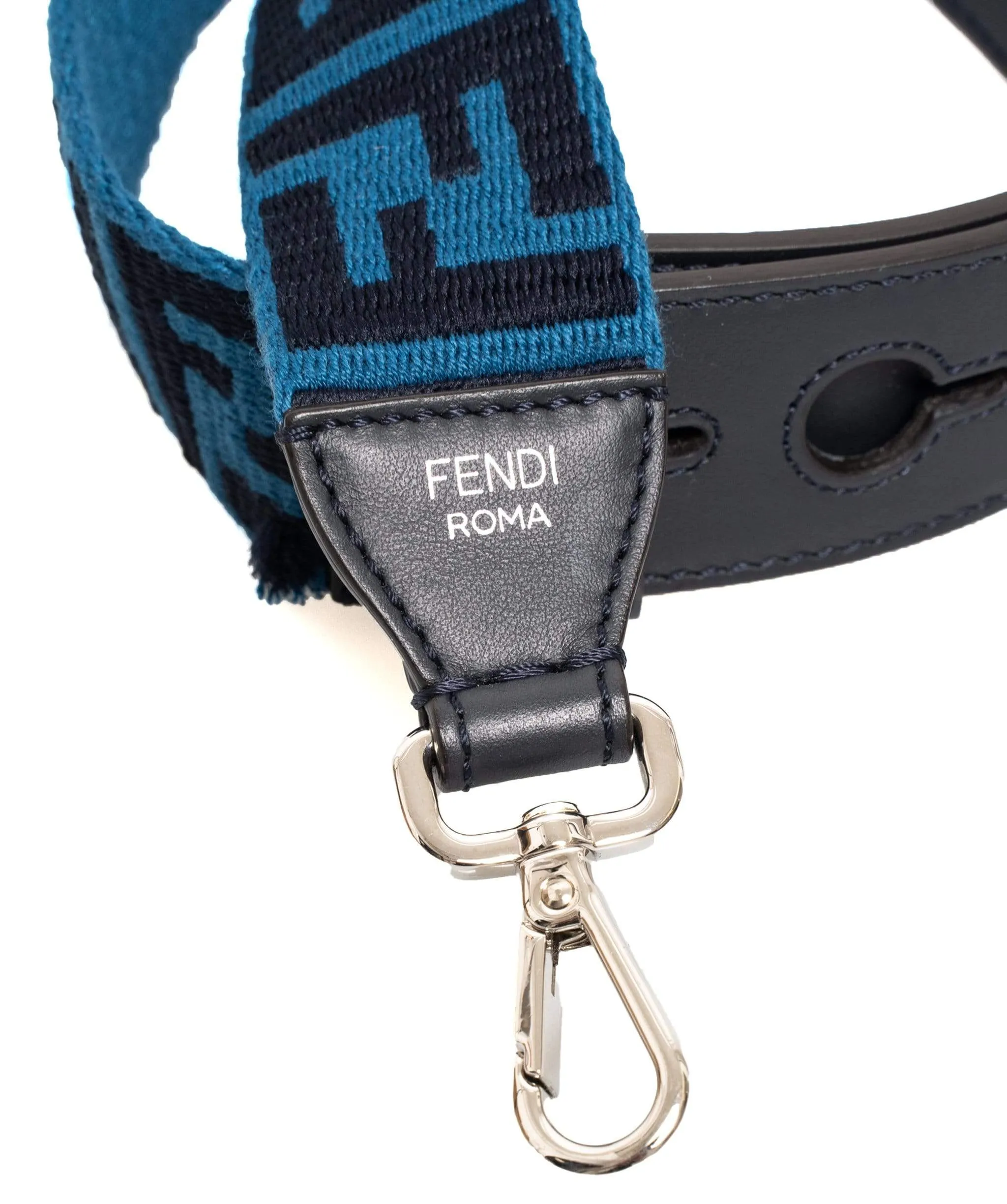 Fendi Zucca Blue Canvas Additional Bag Strap - AGL1346