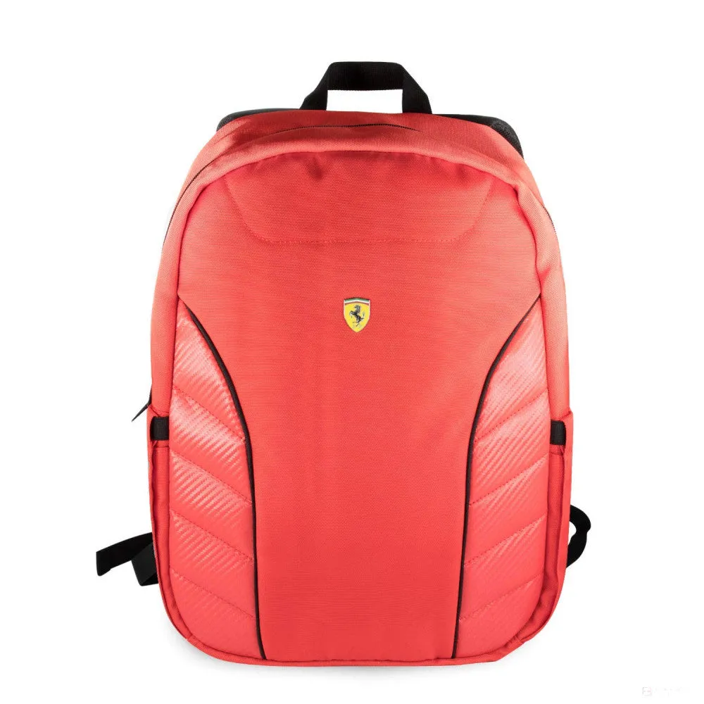 Ferrari Backpack, Red, Scudetto Carbon, 30x40x10 cm, Red, 2019