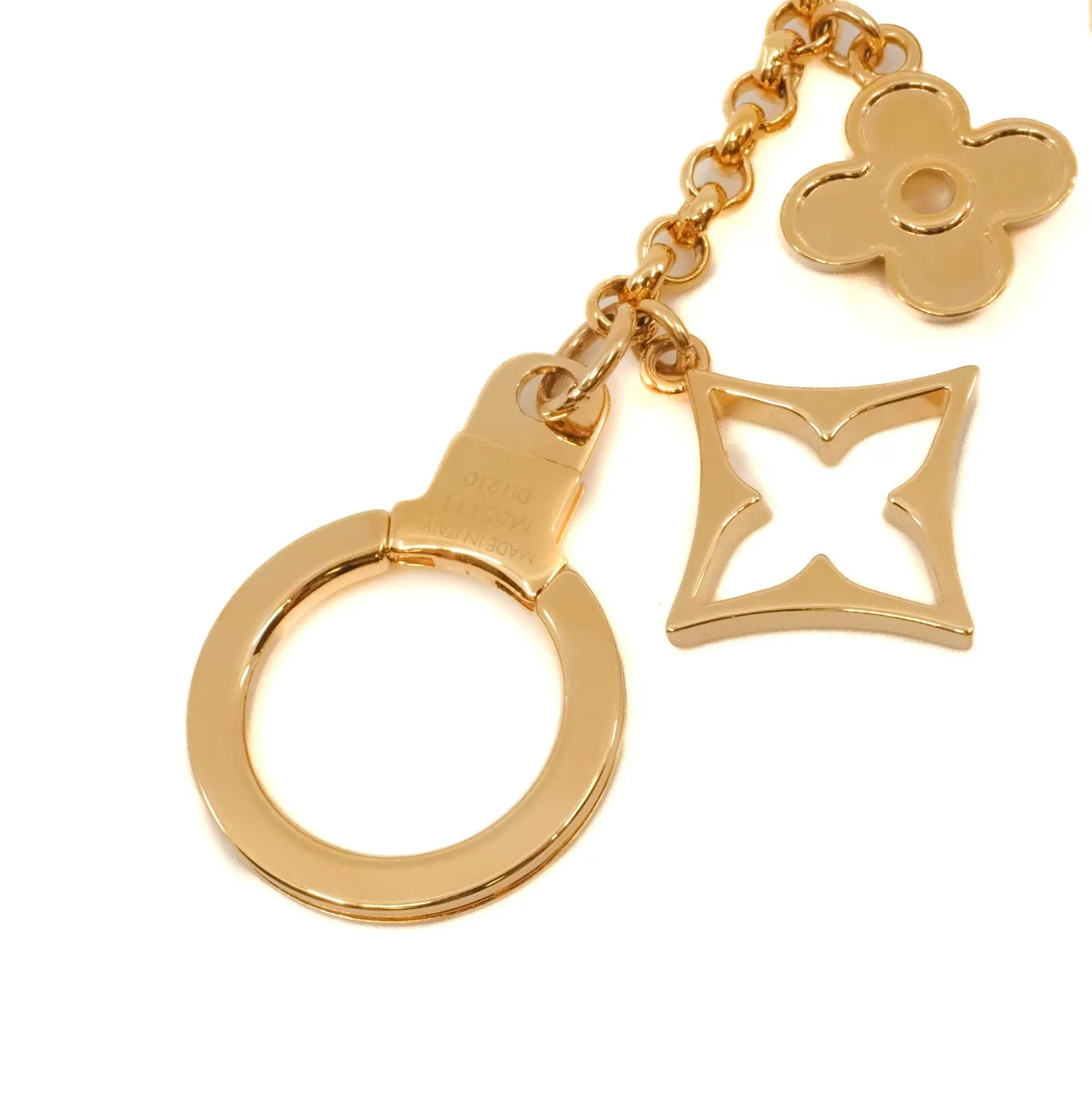 Fleur de Monogram Bag Charm Chain in ghw