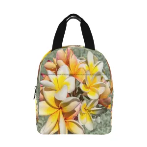 Floating Frangipanis New Insulated Zipper Lunch Bag