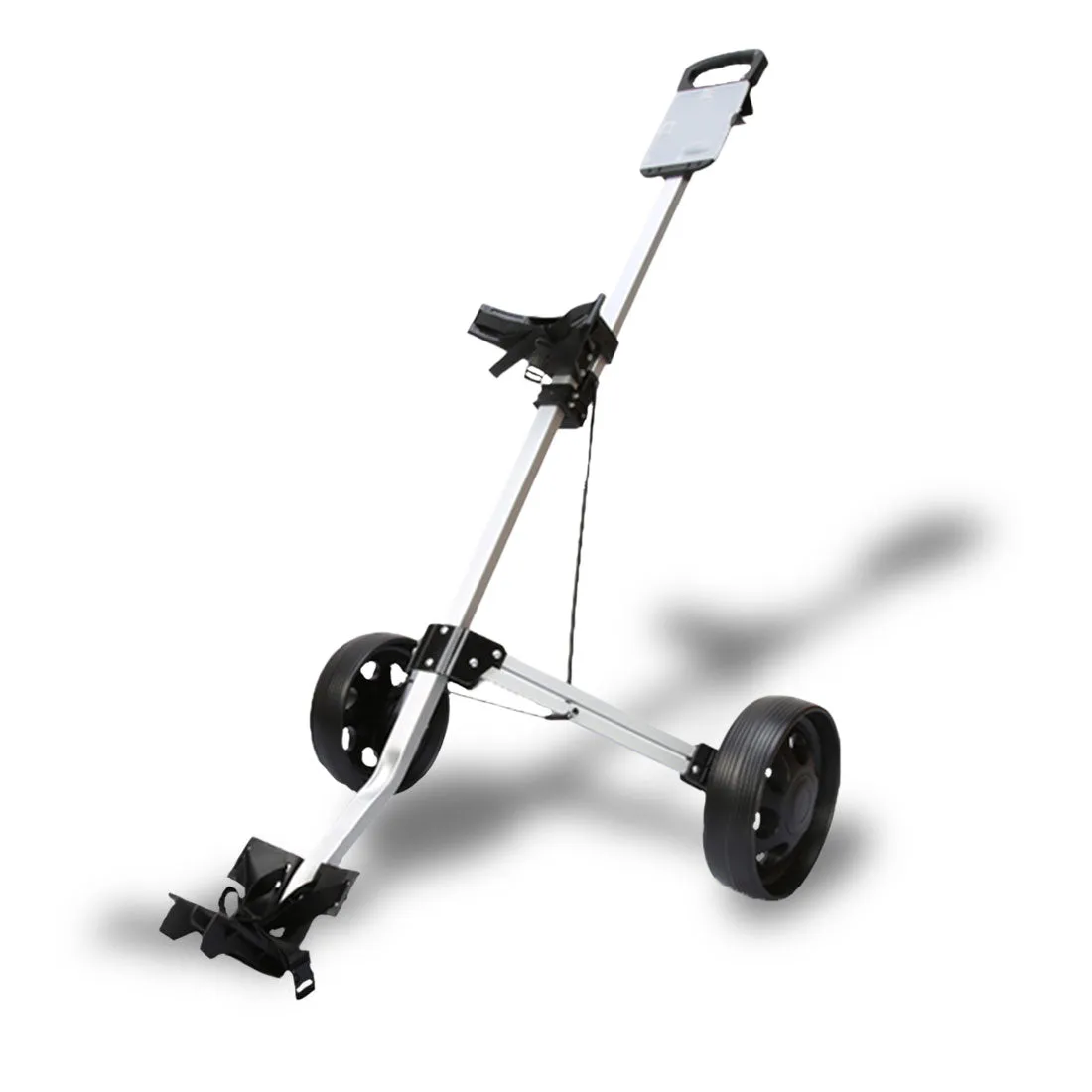 Foldable Aluminum Golf Club Buggy Trolley Cart Push Pull Footbrake Accessories