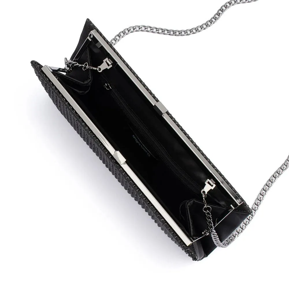 Gabriela Hotfix Frame Clutch in Black