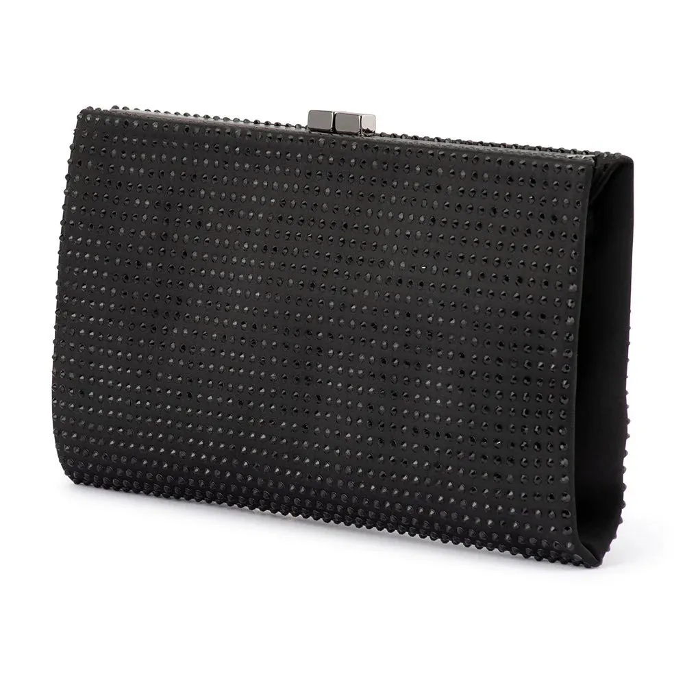 Gabriela Hotfix Frame Clutch in Black