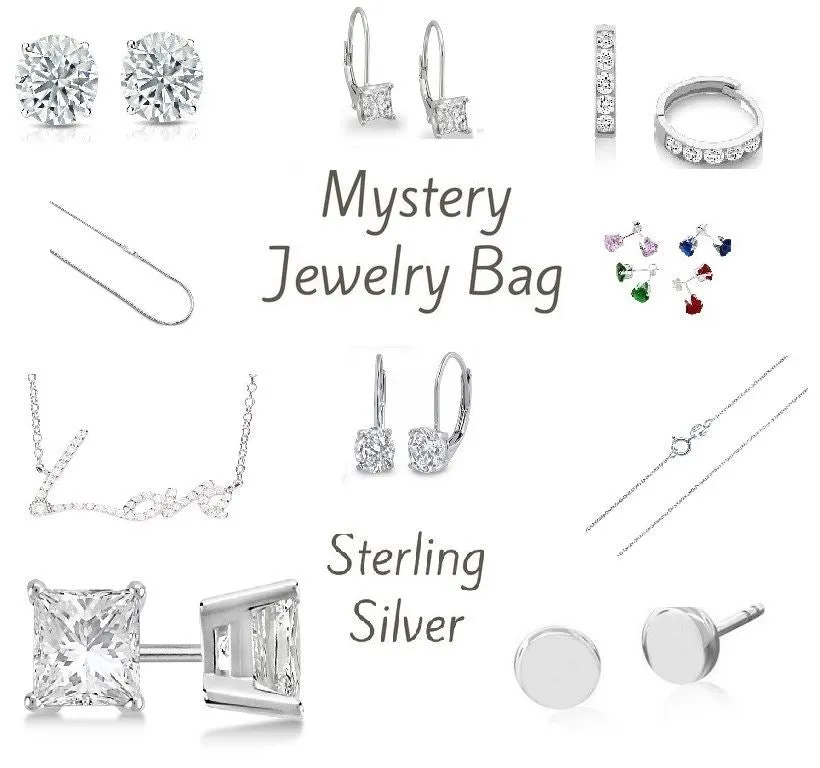 Genuine 925 Sterling Silver Jewelry Mystery Bag