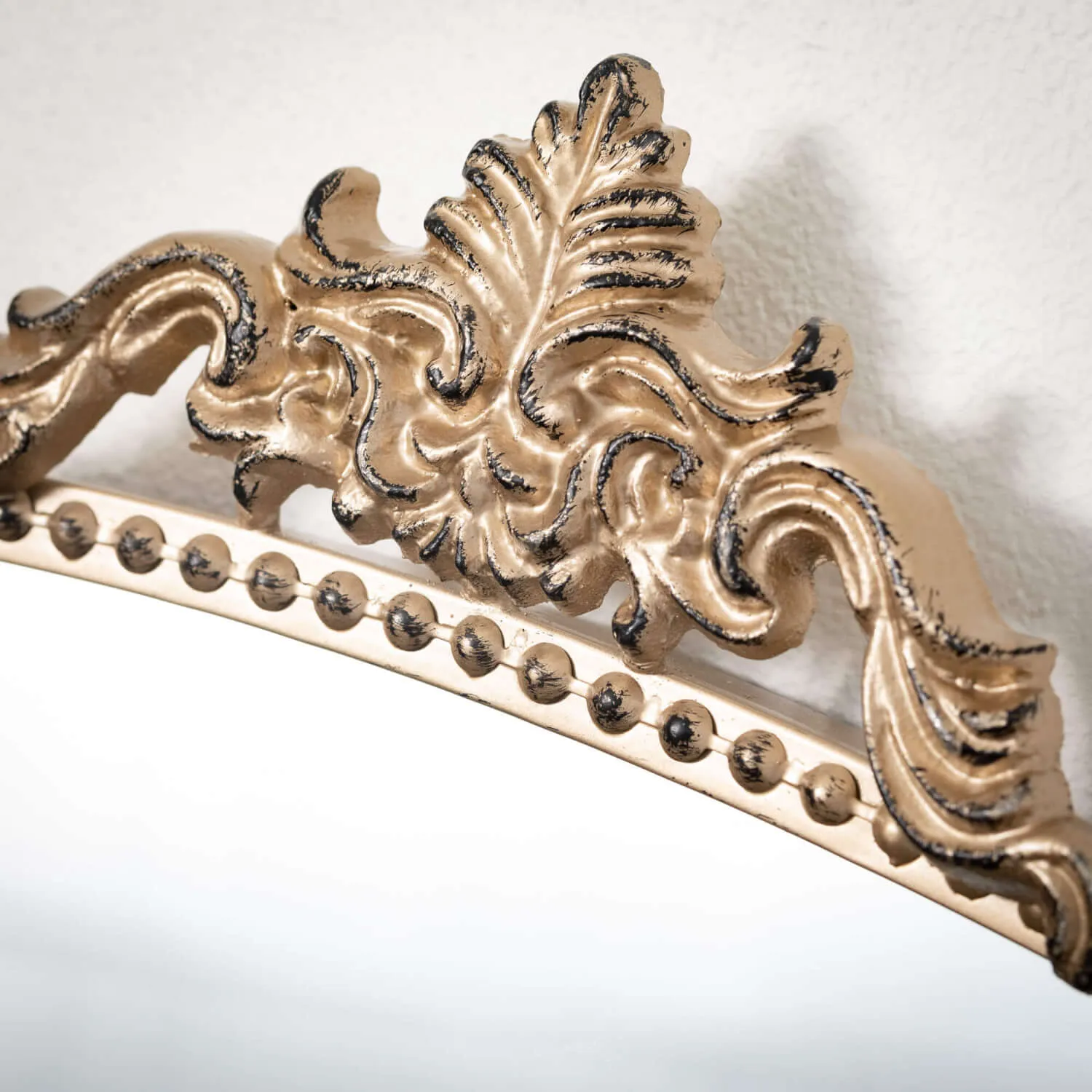 Gold Trimmed Arched Mirror