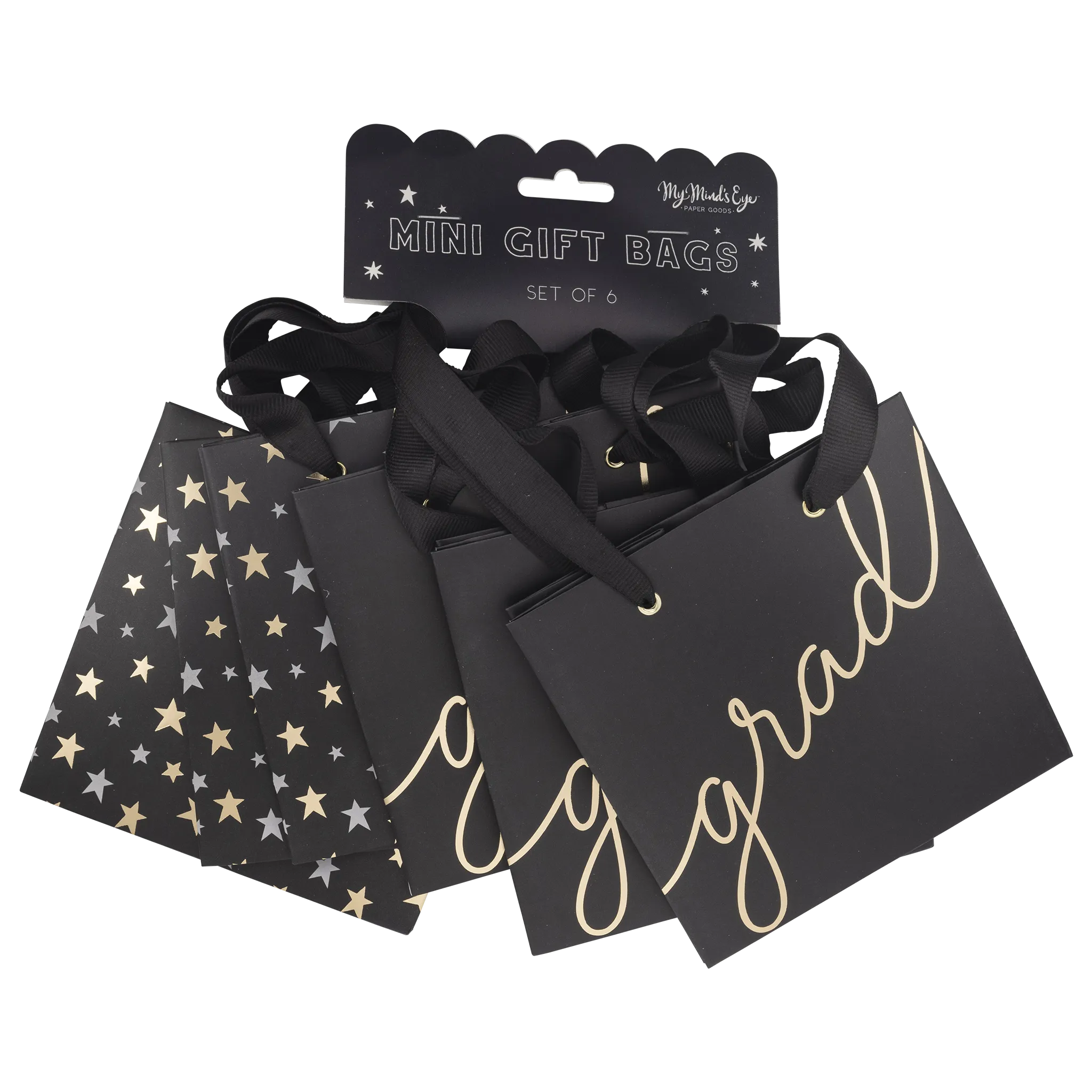 Grad Stars Gift Bag -  6 pack