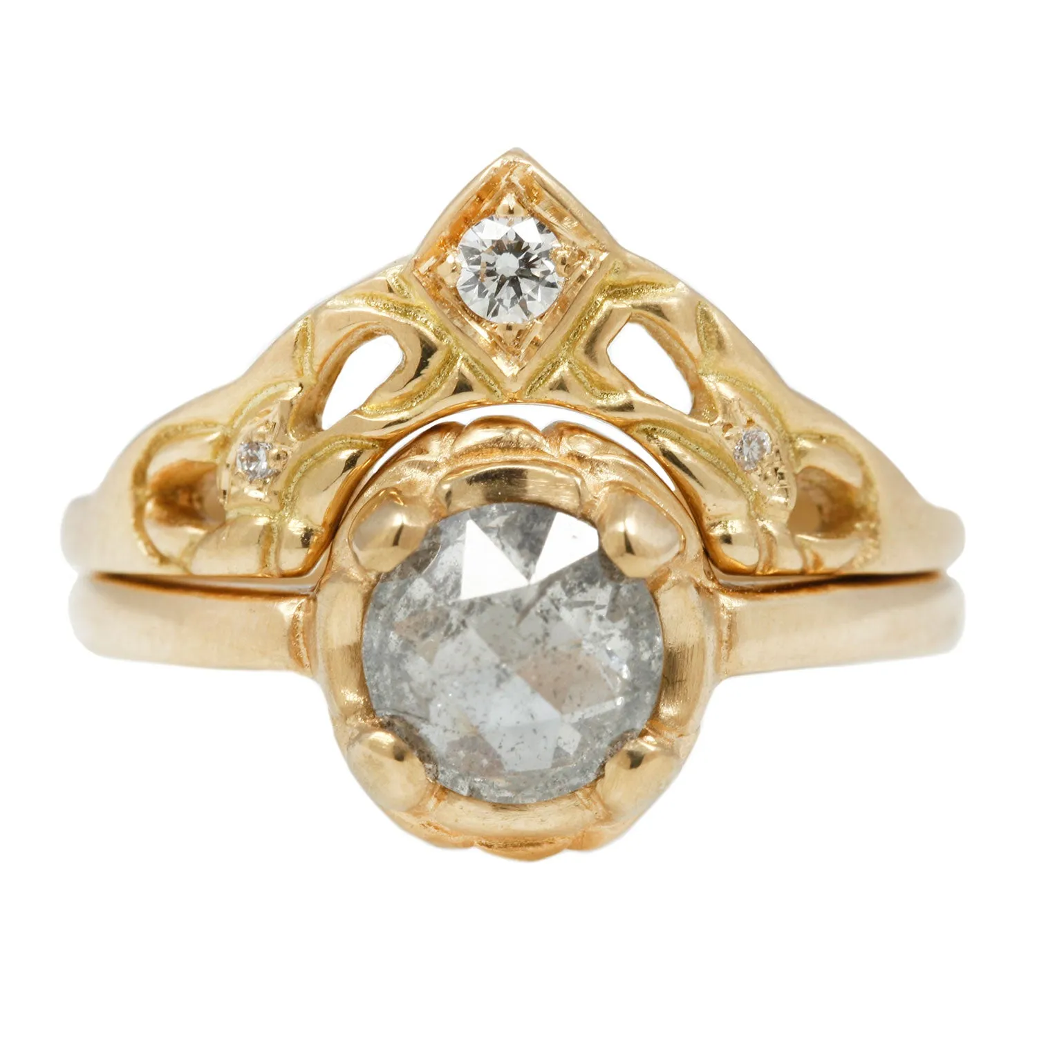 Gray Diamond Josephine Ring