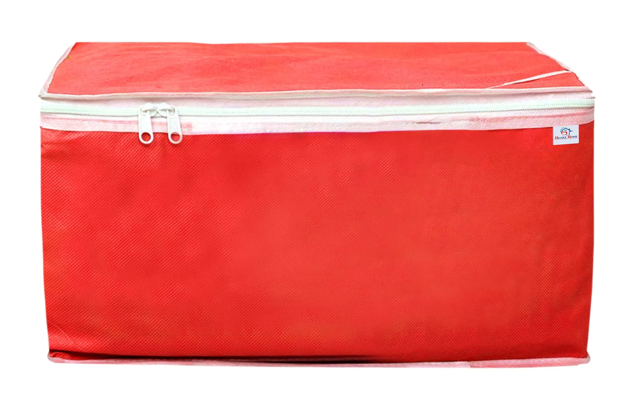 Heart Home Non Woven Petticoat Cover Wardrobe Organiser Clothes Storage Bag-Pack of 2 (Red)-HS_38_HEARTH21687