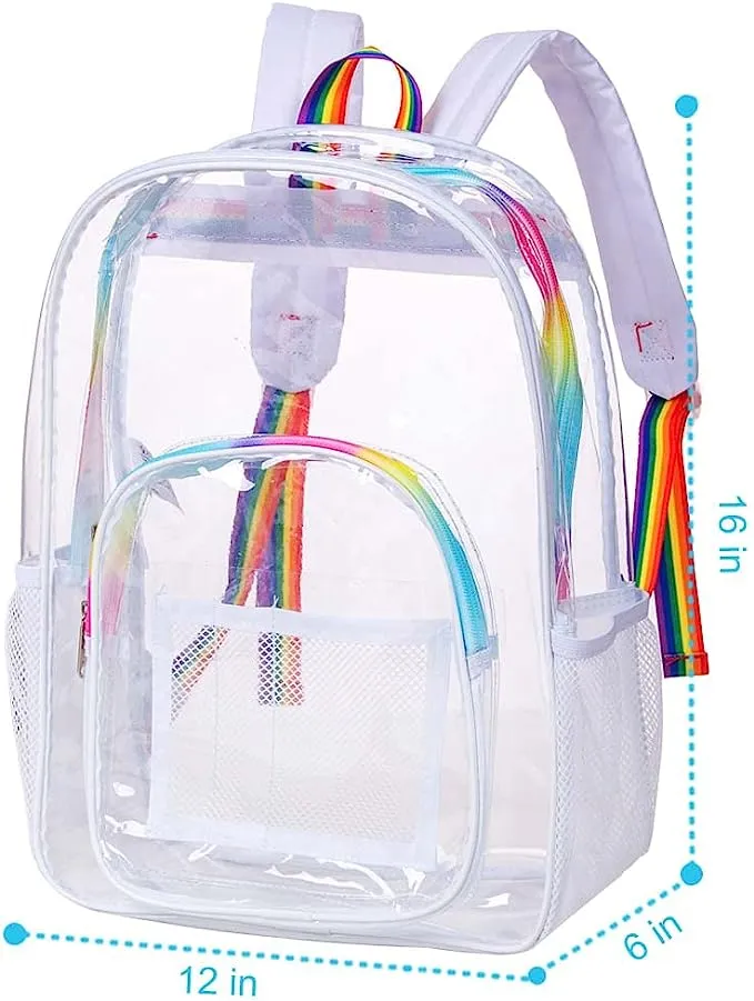 Heavy Duty Mint Green See Through Clear Trendy Backpack