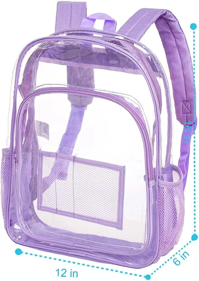 Heavy Duty Mint Green See Through Clear Trendy Backpack