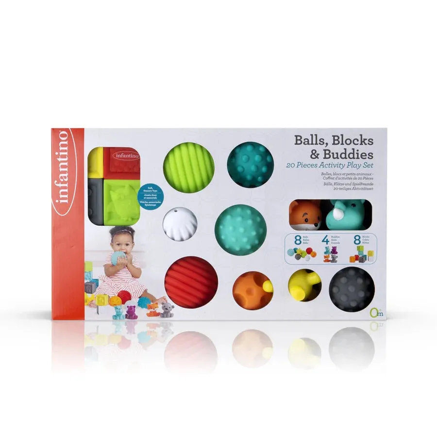 Infantino Balls, Blocks & Buddies 20 Pieces Activity Play Set