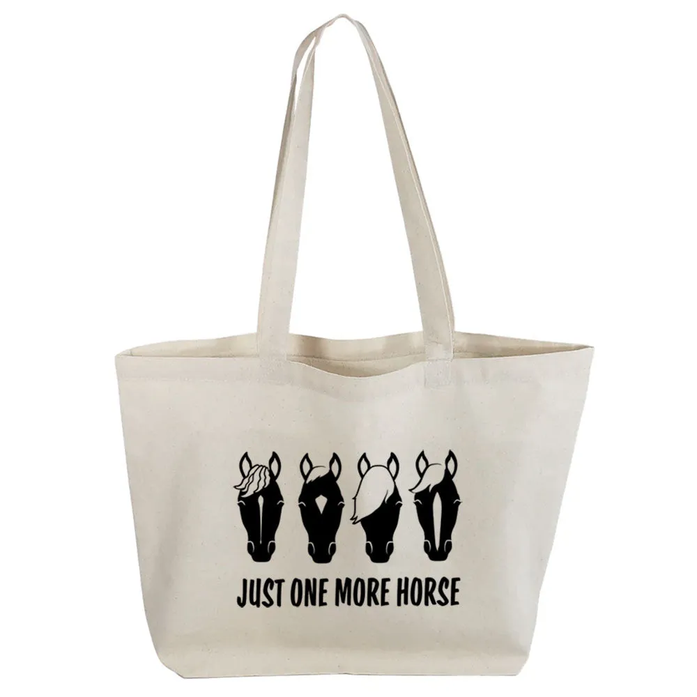 Just One More Horse Canvas Tote Bag