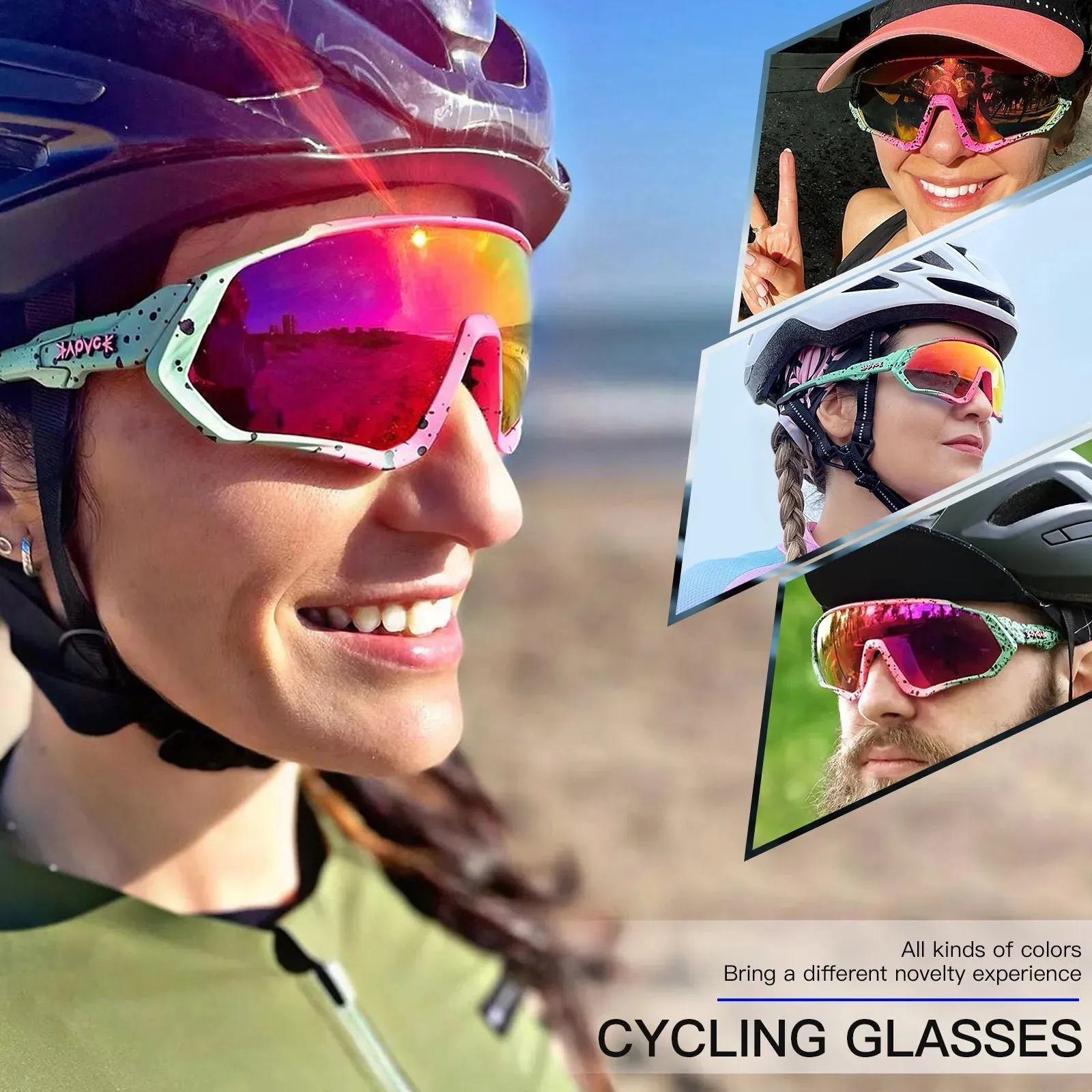 KAPVOE MTB Road Driving Bike Cycling Polarizadas Sunglasses Outdoor Sport Glasses UV400 Bicycle Cycling Goggles Hiking Eyewear