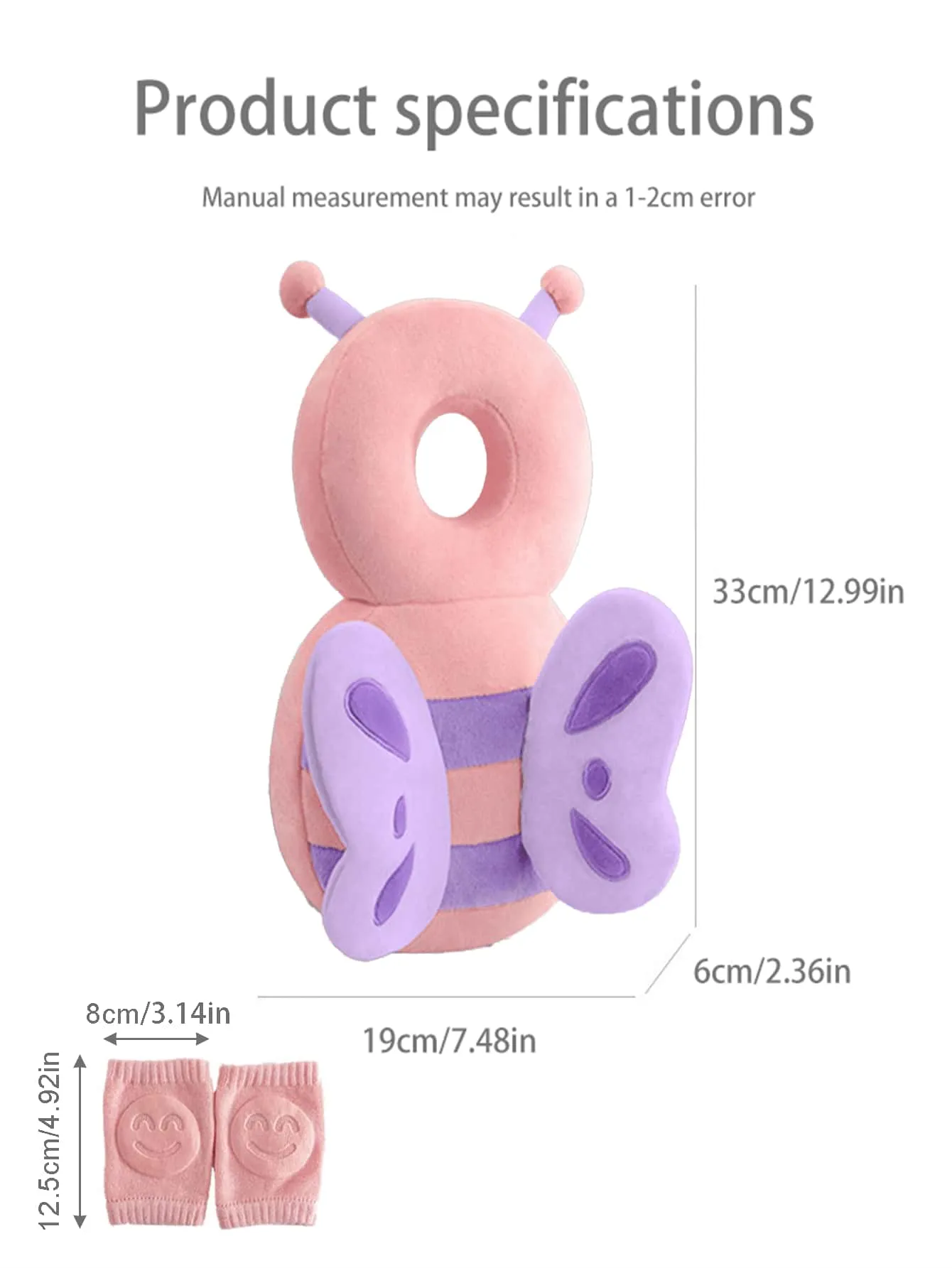 Kids knee pads|Toddler Baby Head Protection Cushion Backpack Wear